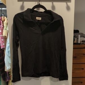 Pact Black Women's Button Down Shirt